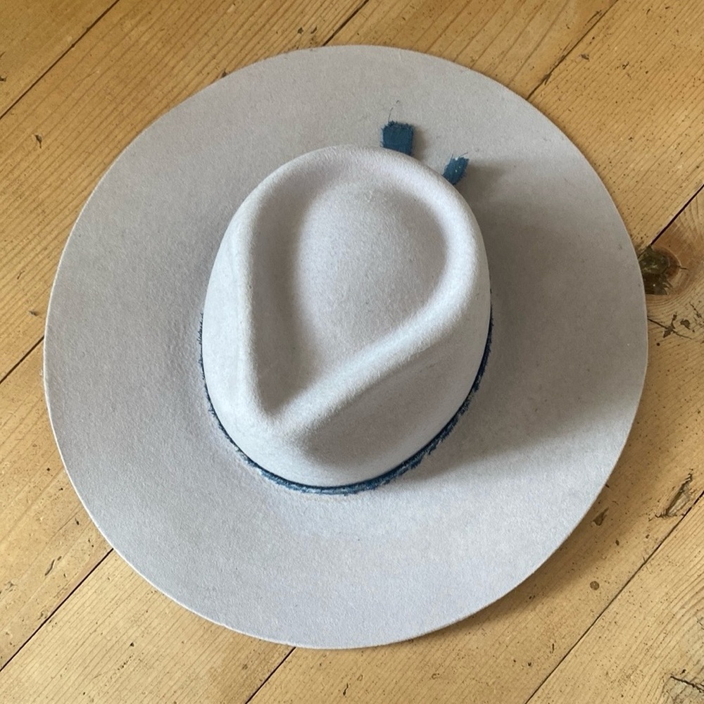 Friends of Friends felt Wide-Brim Hat medium taupe gray tan